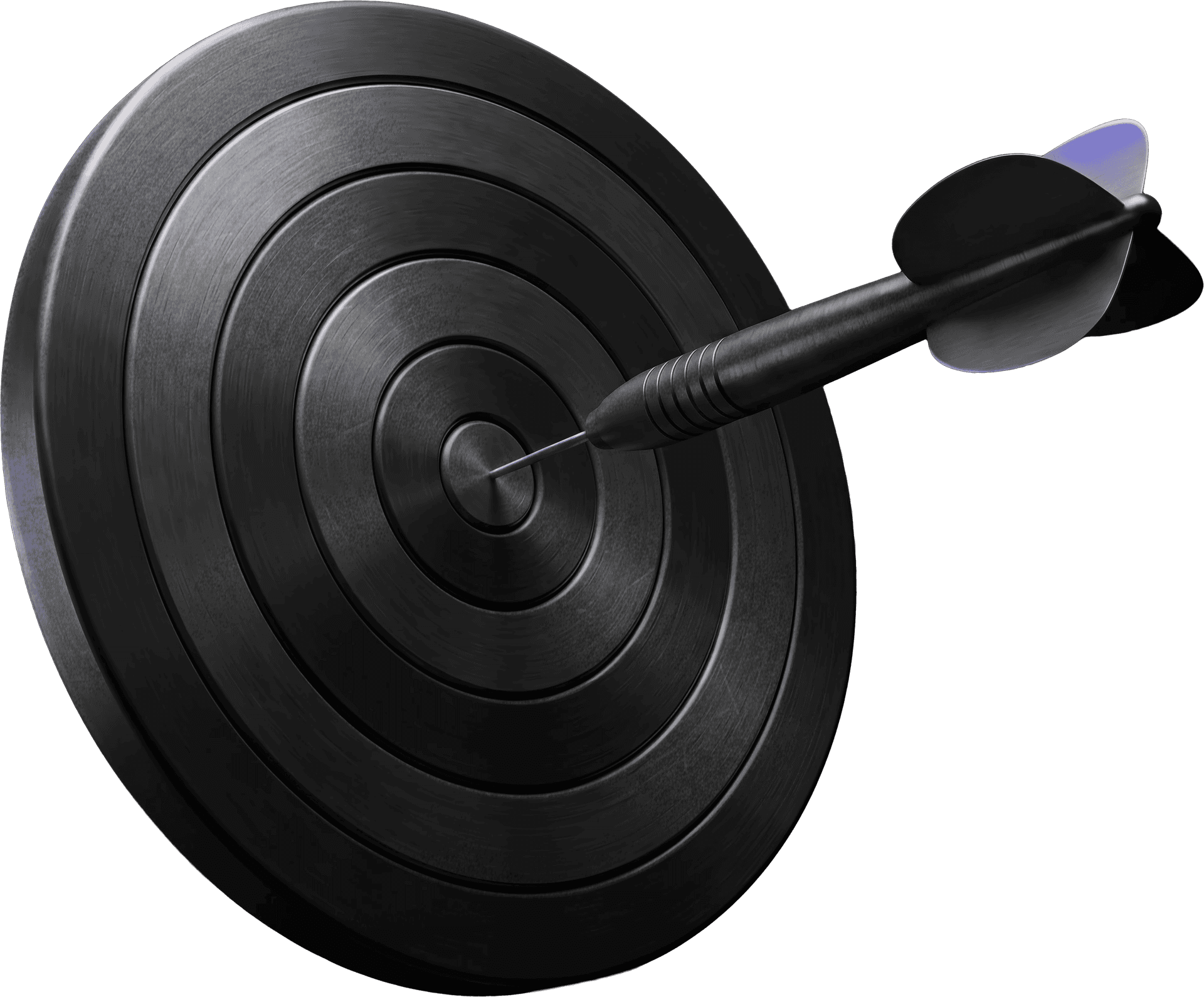Bullseye target with a dart hitting the center